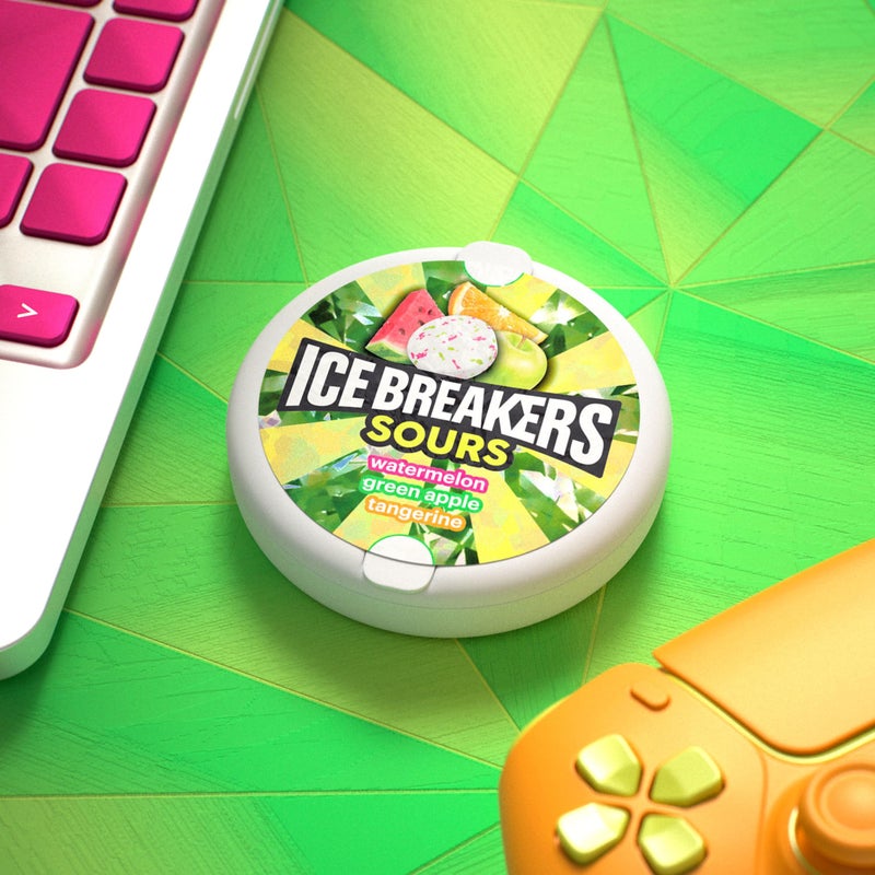 ICE BREAKERS Sours Assorted Fruit Flavored Sugar Free Mints Tins, 1.5 oz (8 Count) - Image 5